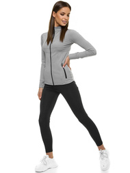 Bluza damska rozpinana szara OZONEE JS/HD151/3