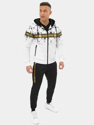 Komplet dresowy męski biało-czarny OZONEE O/HM685