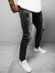 Spodnie jeansowe męskie czarne OZONEE NB/MP0016N