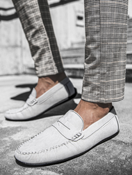 Buty męskie slip on jasno-szare t/125