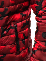 Kurtka męska przejściowa czerwona-moro OZONEE JS/SM80Z