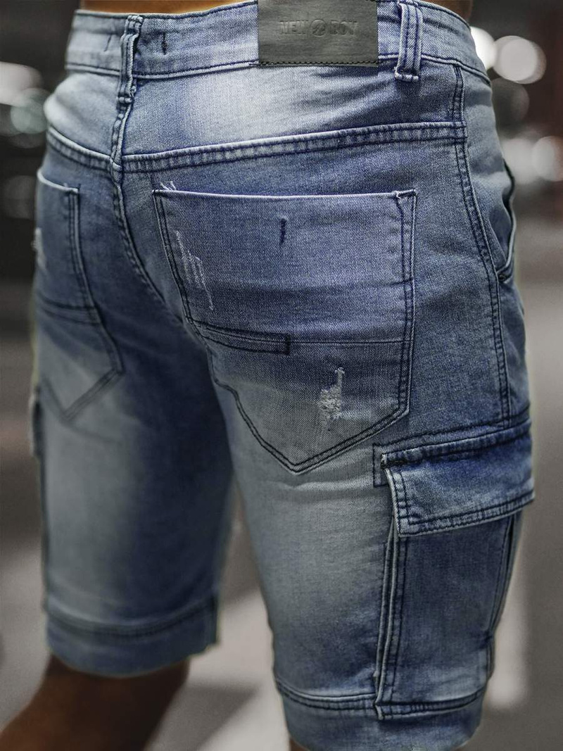 Чоловічі джинсові шорти Яскраво-Синi OZONEE NB/MP0039BCZ