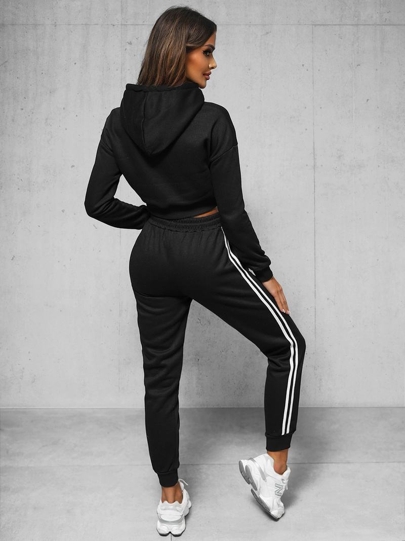 Жіночий спортивний костюм з двох частин Чорний OZONEE JS/8C67/3