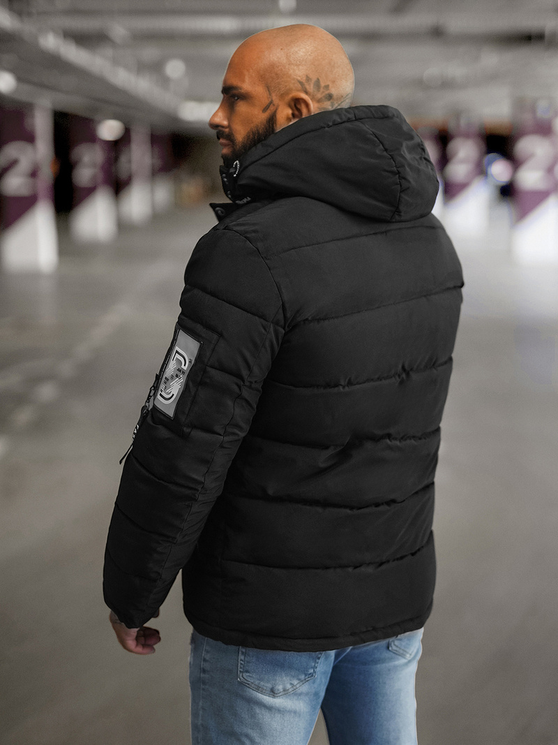 Kurtka męska pikowana czarna OZONEE JS/57M7503/392