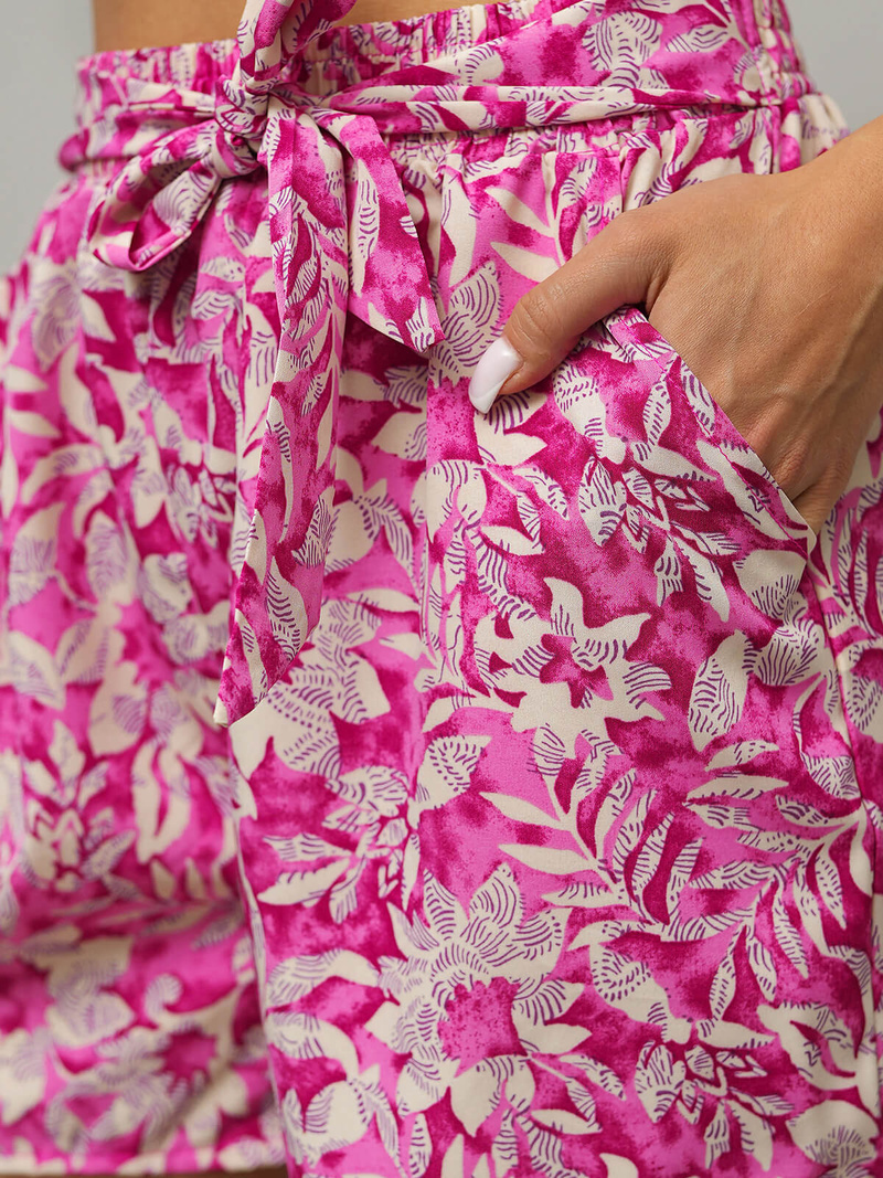 Luźne spodenki damskie różowe OZONEE O/YH77935