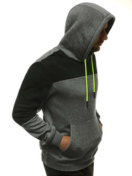 Толстовка з капюшоном чоловіча Темно-сіра OZONEE JS/KS2168