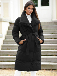 Płaszcz zimowy damski czarny OZONEE JS/M737/392Z