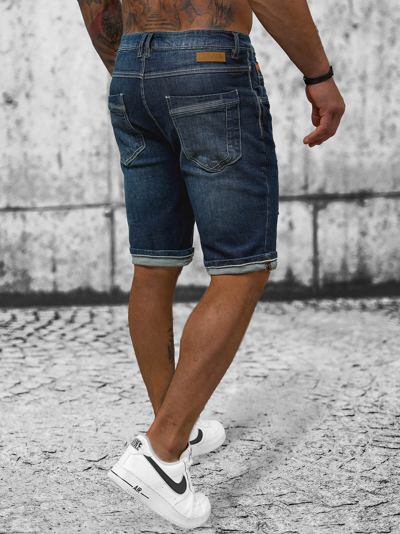 Spodenki męskie jeansowe granatowe OZONEE O/242001