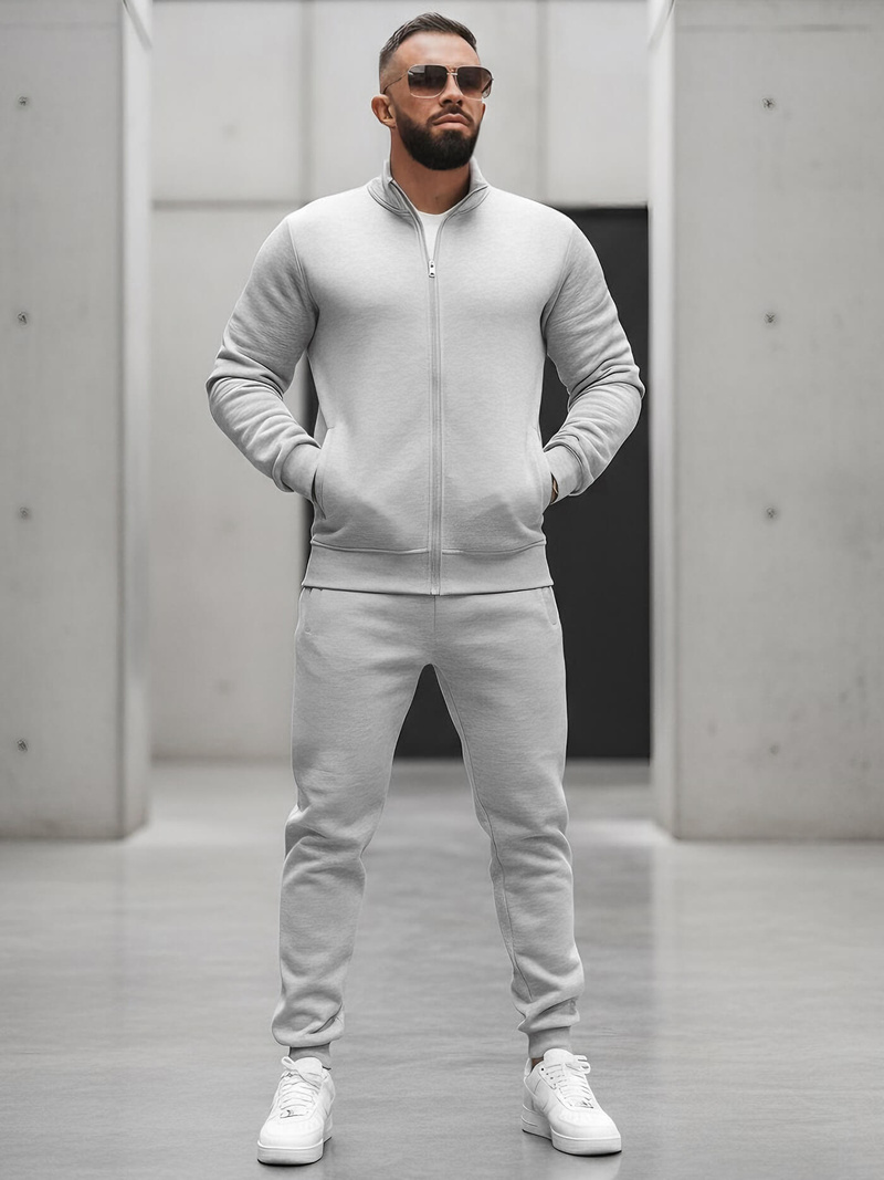 Спортивний костюм чоловічій ciрий OZONEE JS/68C10385/2