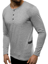 Longsleeve męski szary OZONEE O/1114