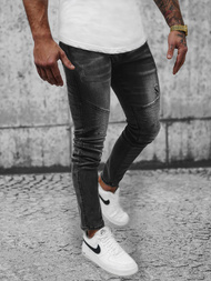 Spodnie jeansowe męskie grafitowe OZONEE NB/MP0028GZ