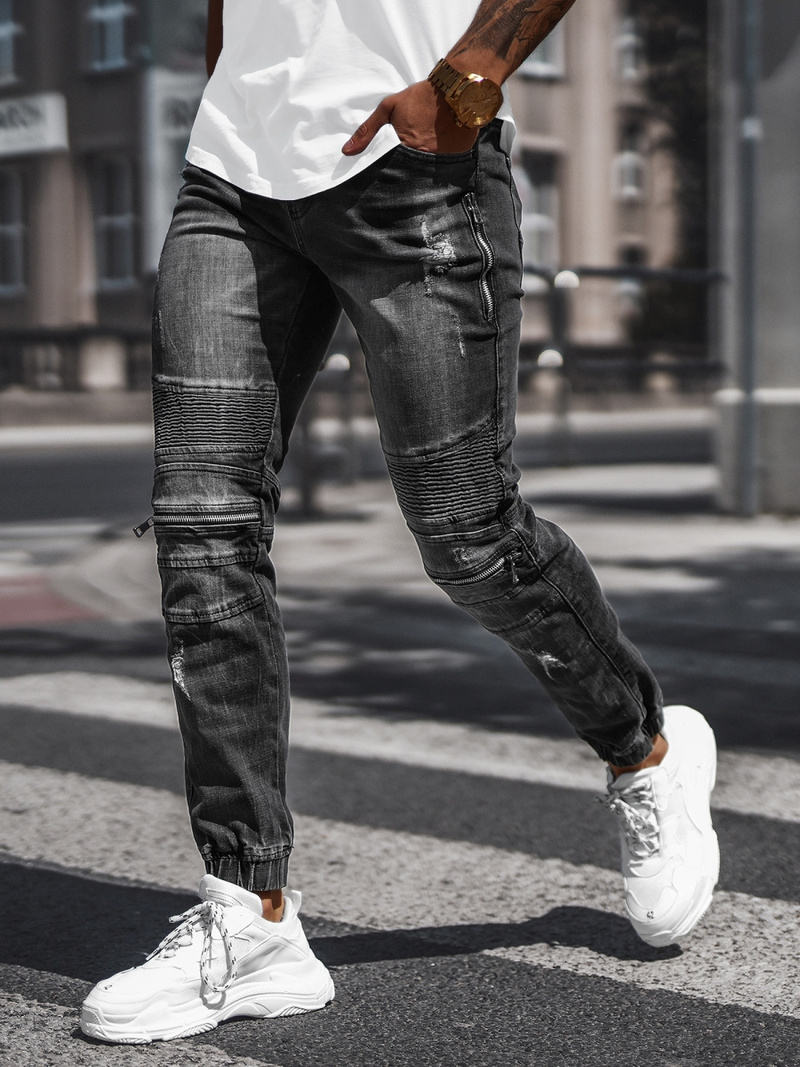 Чоловічі джинси джоггери Чорнi OZONEE NB/MP0077N