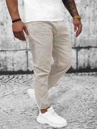 Spodnie jeansowe joggery męskie szare OZONEE DO/6100Z