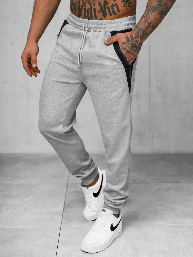 Spodnie dresowe męskie szare OZONEE JS/15K1813/2