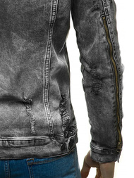 Kurtka męska jeans jasno-grafitowa OZONEE O/20147