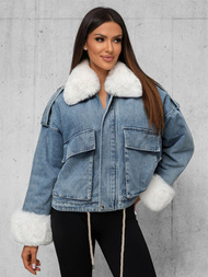 Жіноча джинсова куртка cиня OZONEE JS/11Z8219Z