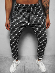 Spodnie dresowe męskie czarne b/2169