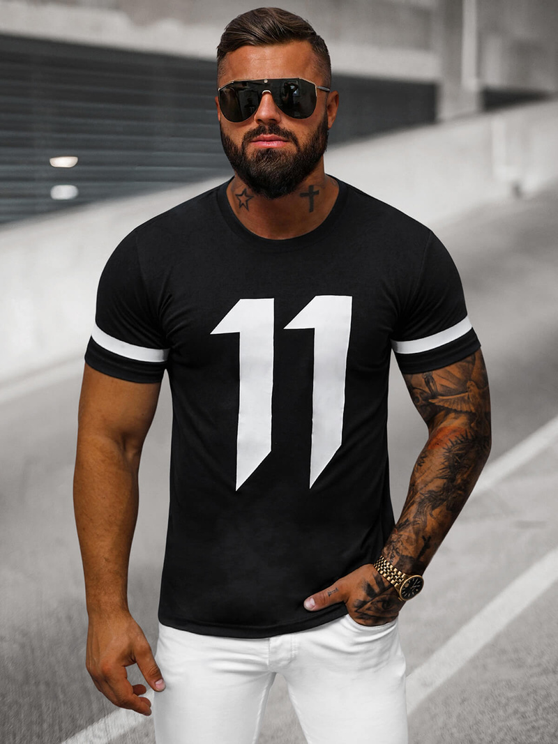 Футболка Чоловіча Чорна OZONEE O/8T1262/3