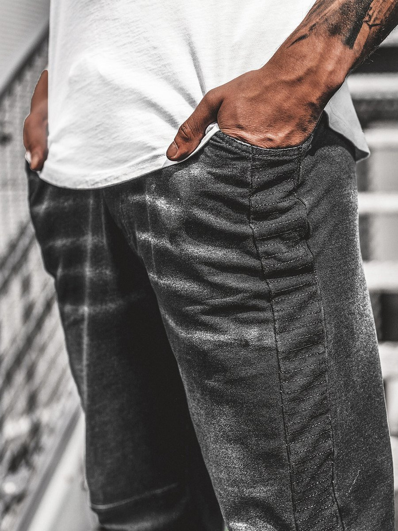 Штани чоловічі джоггери Чорнi OZONEE JS/KK1021