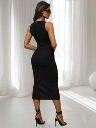 Komplet damski czarny - top i spódnica OZONEE O/JK276