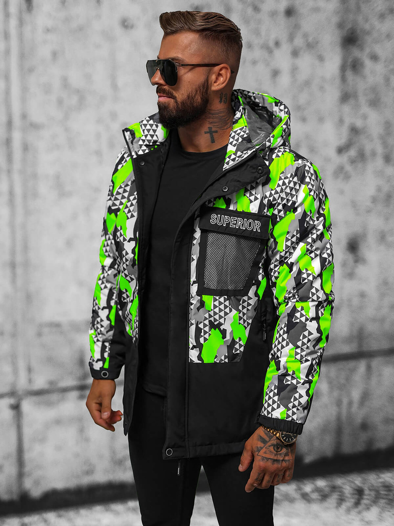 Куртка чоловіча Камуфляжно-Зелена OZONEE JS/M36/406