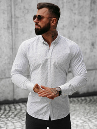 Чоловіча сорочка Бiла/3 OZONEE O/CLS349