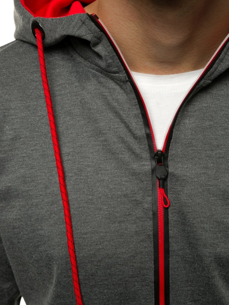 Bluza męska rozpinana grafitowa OZONEE JS/DD20152