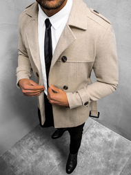 Пальто чоловіче темний Кремовий OZONEE O/5627