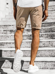 Spodenki męskie chinos beżowe OZONEE DJ/1007