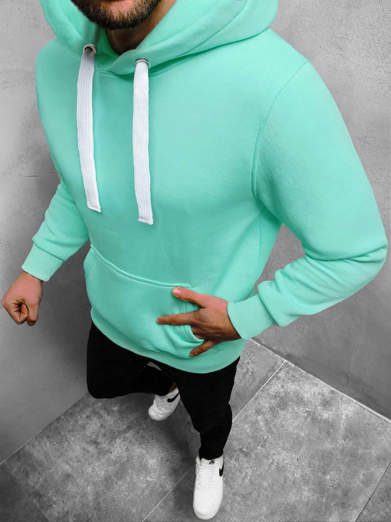 Толстовка з капюшоном чоловіча м'ятна OZONEE O/11038