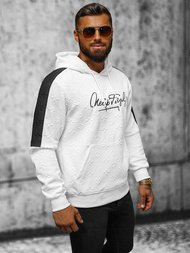 Bluza z kapturem męska biała OZONEE JS/3B572