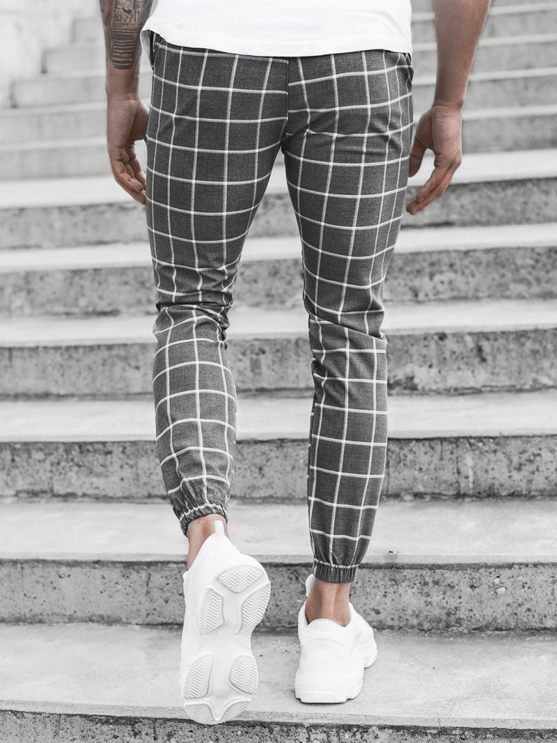 Spodnie męskie chino joggery szare OZONEE DJ/3455/21