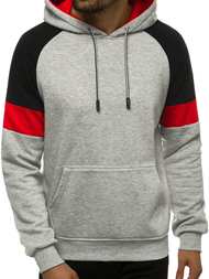 Bluza z kapturem męska szara OZONEE JS/KS2236