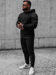 Komplet dresowy męski czarny OZONEE O/3A127/A128