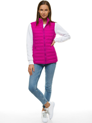 Kamizelka damska pikowana fuksja OZONEE JS/M23038/14