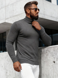 Sweter męski golf grafitowy OZONEE NB/MMB600/3Z