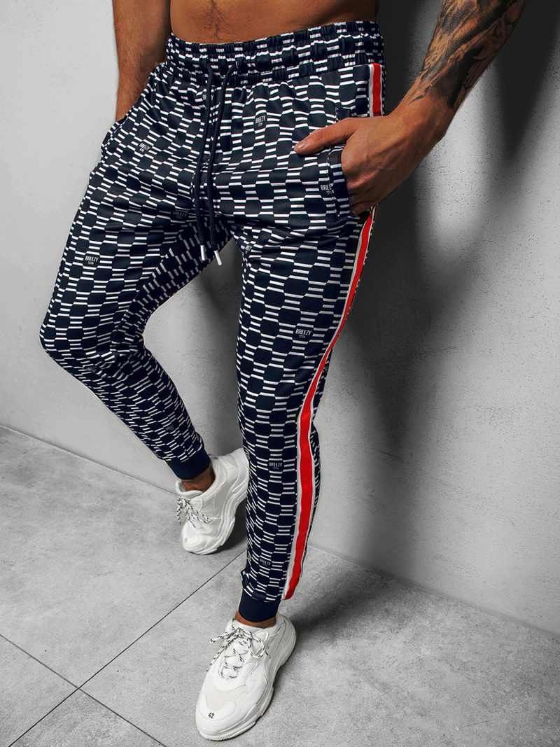 Spodnie dresowe męskie ciemno-granatowe b/2170