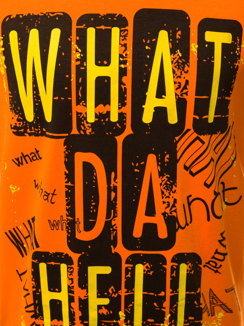 T-Shirt męski pomarańczowy OZONEE JS/KS1996