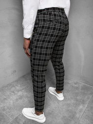 Spodnie męskie chino materiałowe czarne OZONEE DJ/5508