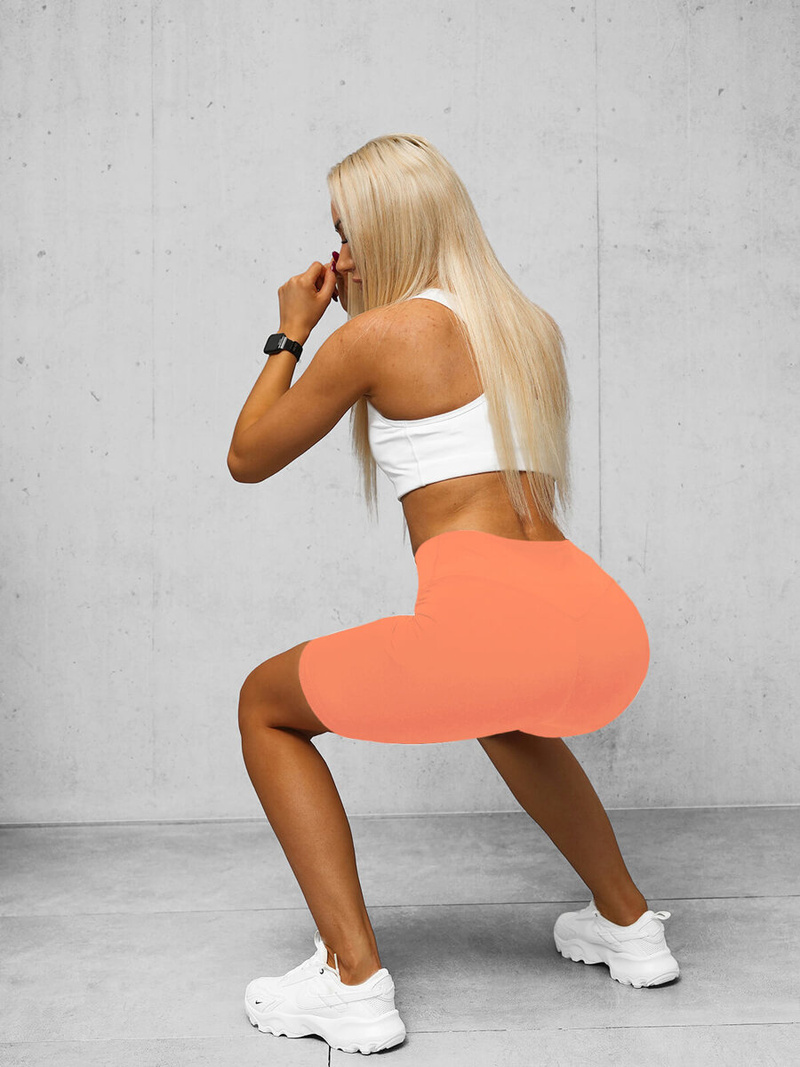 Legginsy krótkie damskie kolarki łososiowe OZONEE O/K5-J