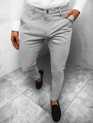 Spodnie męskie chino materiałowe szare OZONEE DJ/5566