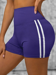 Legginsy krótkie damskie kolarki ciemno-fioletowe OZONEE O/LK382