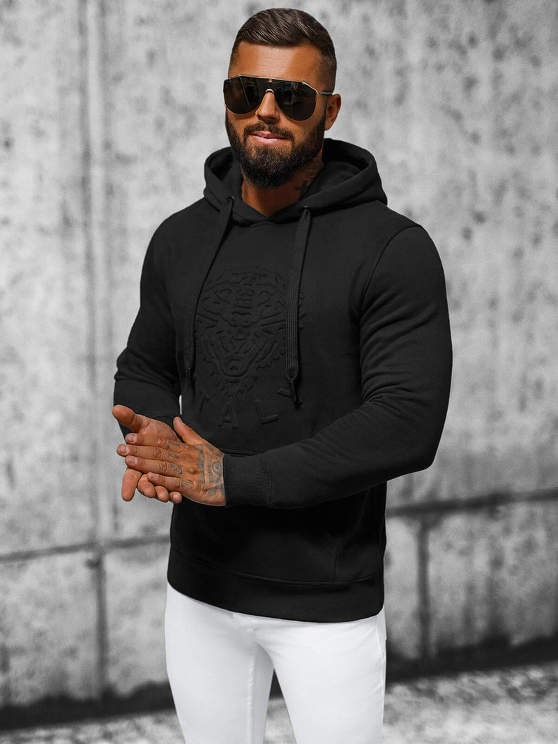 Толстовка чоловіча чорна OZONEE NB/MF2012