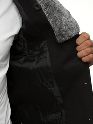 Płaszcz męski czarny OZONEE O/5626