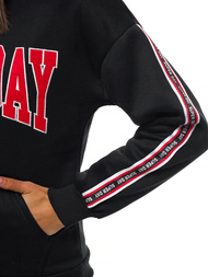 Bluza z kapturem damska czarna OZONEE JS/B26014