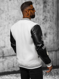 Толстовка чоловіча біла OZONEE O/TB9114