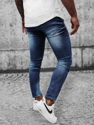 Spodnie jeansowe męskie ciemno-niebieskie OZONEE NB/MP0021BSZ