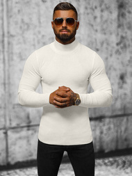 Sweter męski półgolf ecru OZONEE L/2263Z