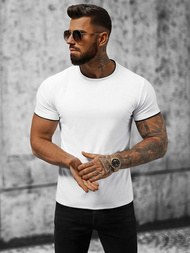 T-shirt męski biały OZONEE JS/8T227/1