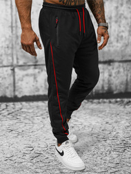 Spodnie dresowe męskie czarne OZONEE JS/8K193